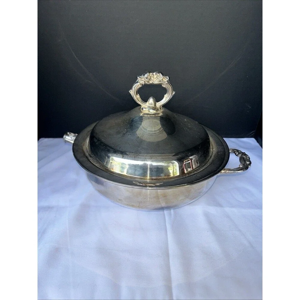 Leonard Silver Plated Covered Serving Bowl 9
